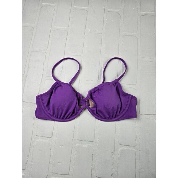 Shade & Shore Purple Underwired Bikini Top 36B - Picture 1 of 4